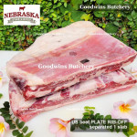 Beef rib PLATE RIB-OFF boneless US USDA NEBRASKA steak cuts 1" 2.5cm (price/kg 5-6pcs)